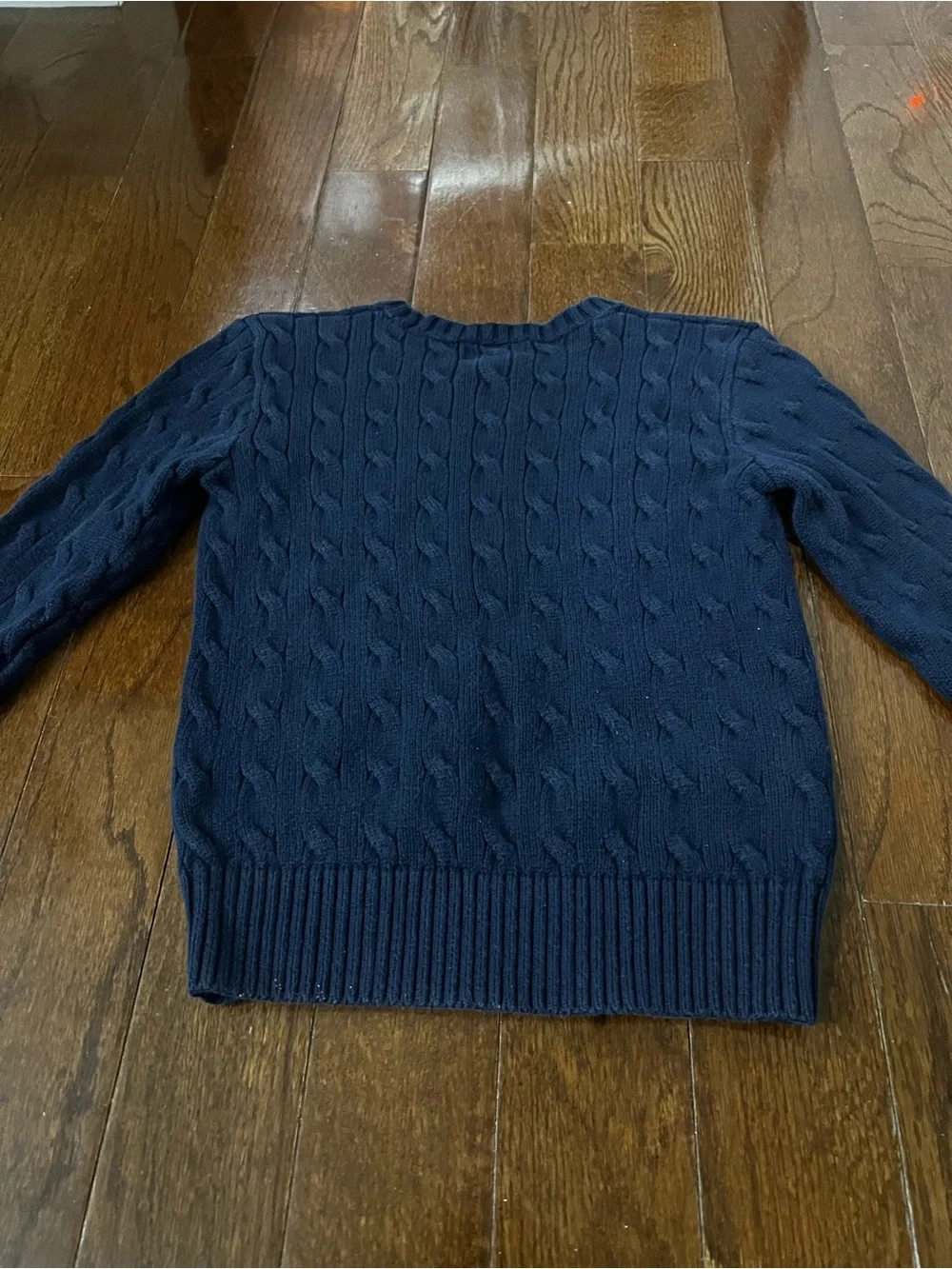 Polo Ralph Lauren Boys Navy Cable Knit Cotton Sweater Size 6